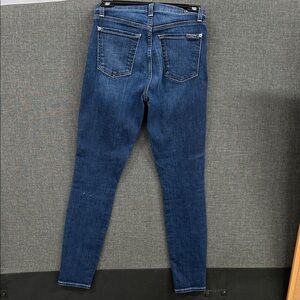 7 For All Mankind Dark Blue Skinny Jeans